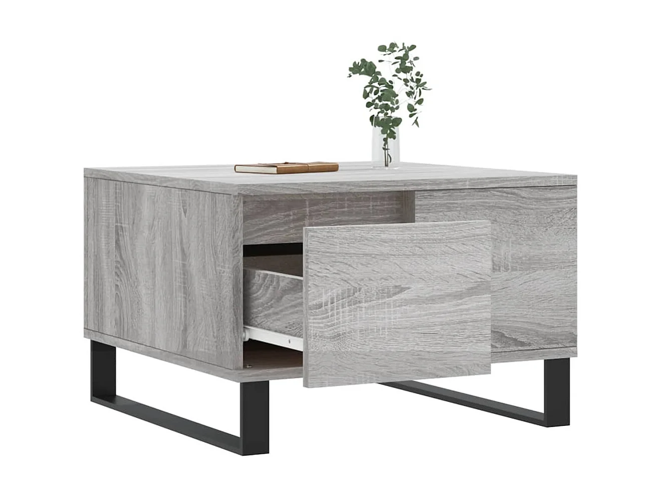 Table basse sonoma gris 55x55x36,5 cm bois d'ingénierie OFR24223 BonneVie Meuble