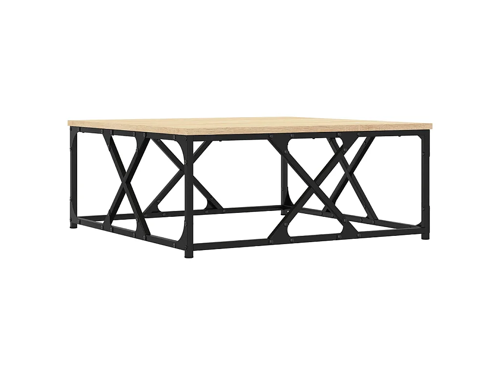 Table basse chêne sonoma 70x70x30 cm bois d'ingénierie OFR40036 BonneVie Meuble