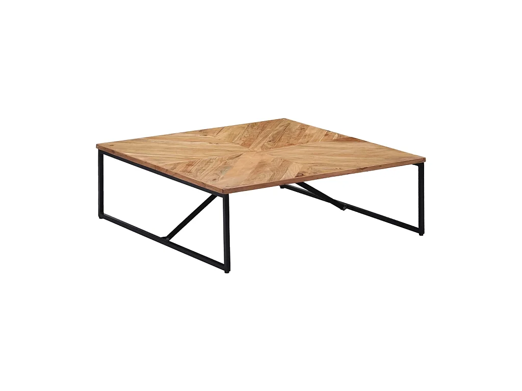 Table basse 110x110x36 cm Bois d'acacia solide OFR29898 BonneVie Meuble
