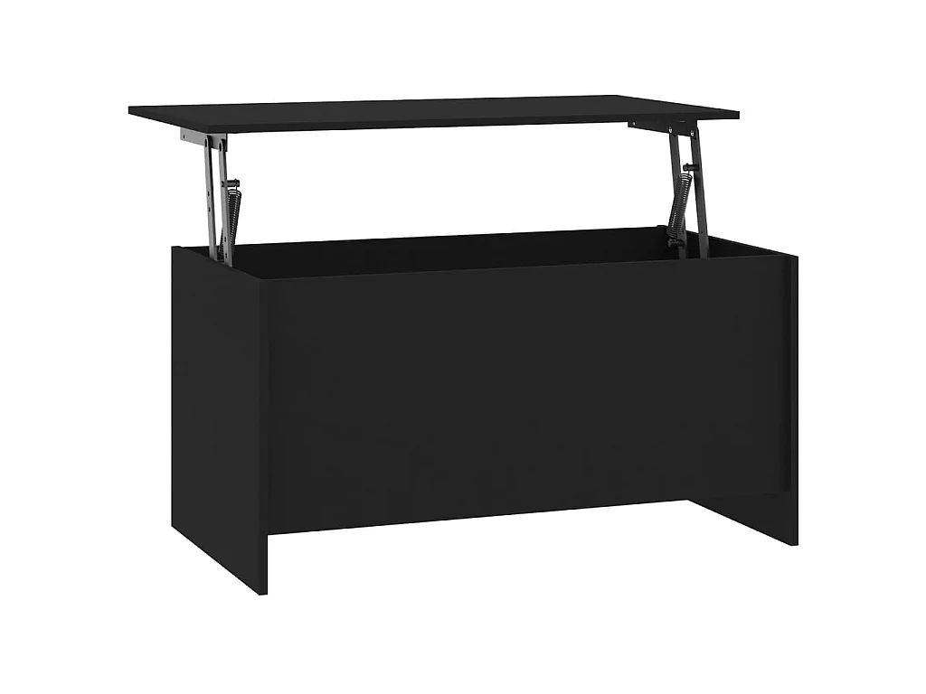 Table basse relevable Noir 102x55,5x52,5 cm Bois d'ingénierie OFR90161 BonneVie Meuble