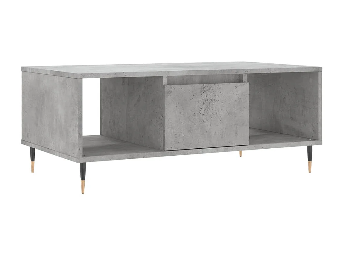 Table basse Gris béton 90x50x36,5 cm Bois d'ingénierie OFR88369 BonneVie Meuble