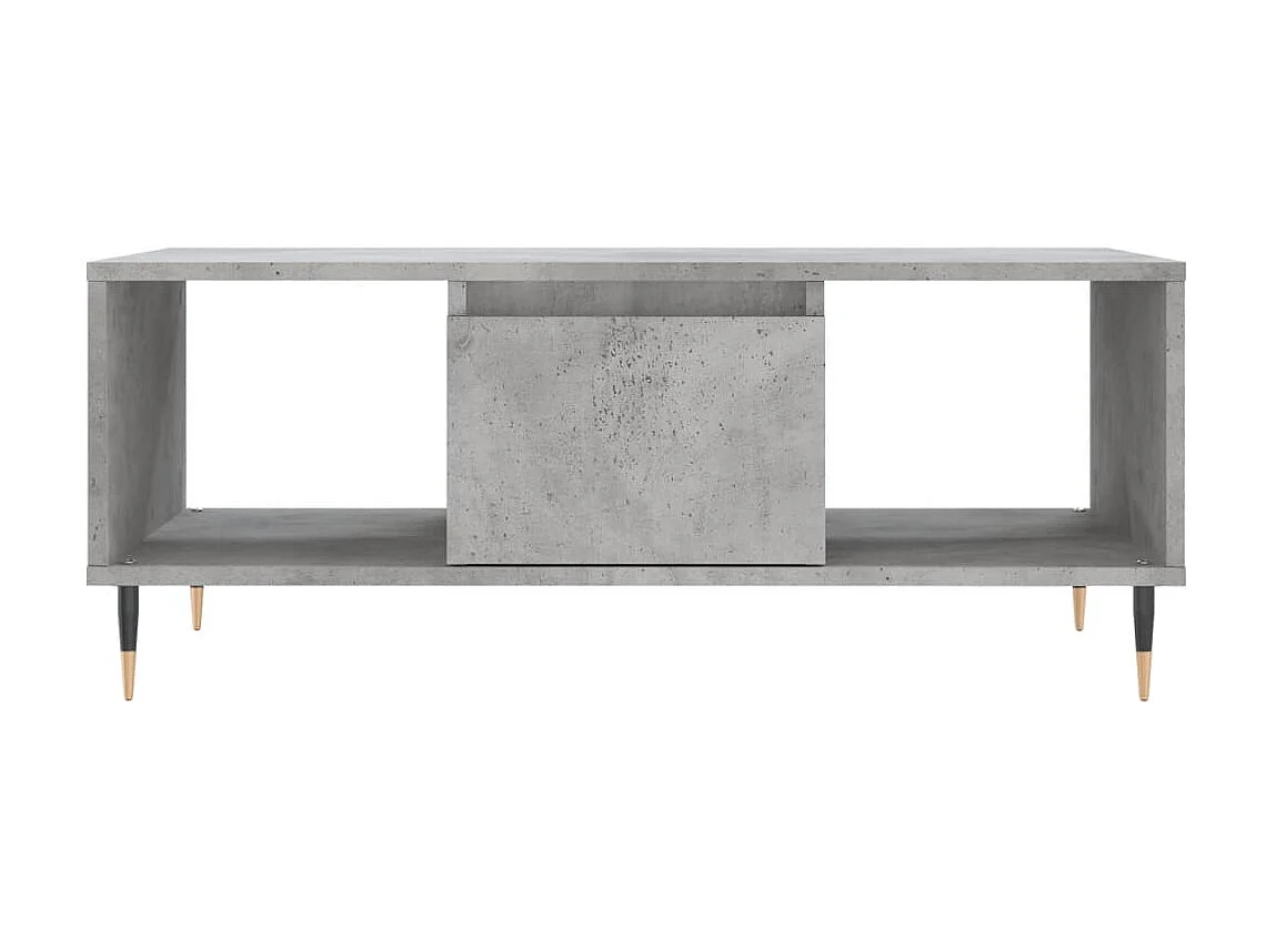 Table basse Gris béton 90x50x36,5 cm Bois d'ingénierie OFR88369 BonneVie Meuble