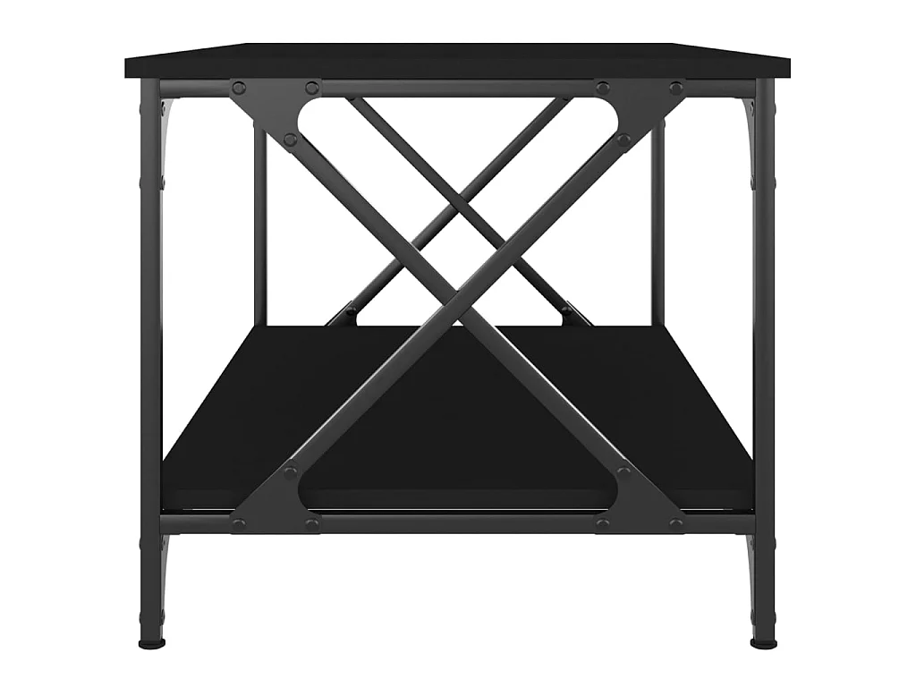 Mesa de centro 80x50x45 cm derivados de madeira/ferro preto PT991965