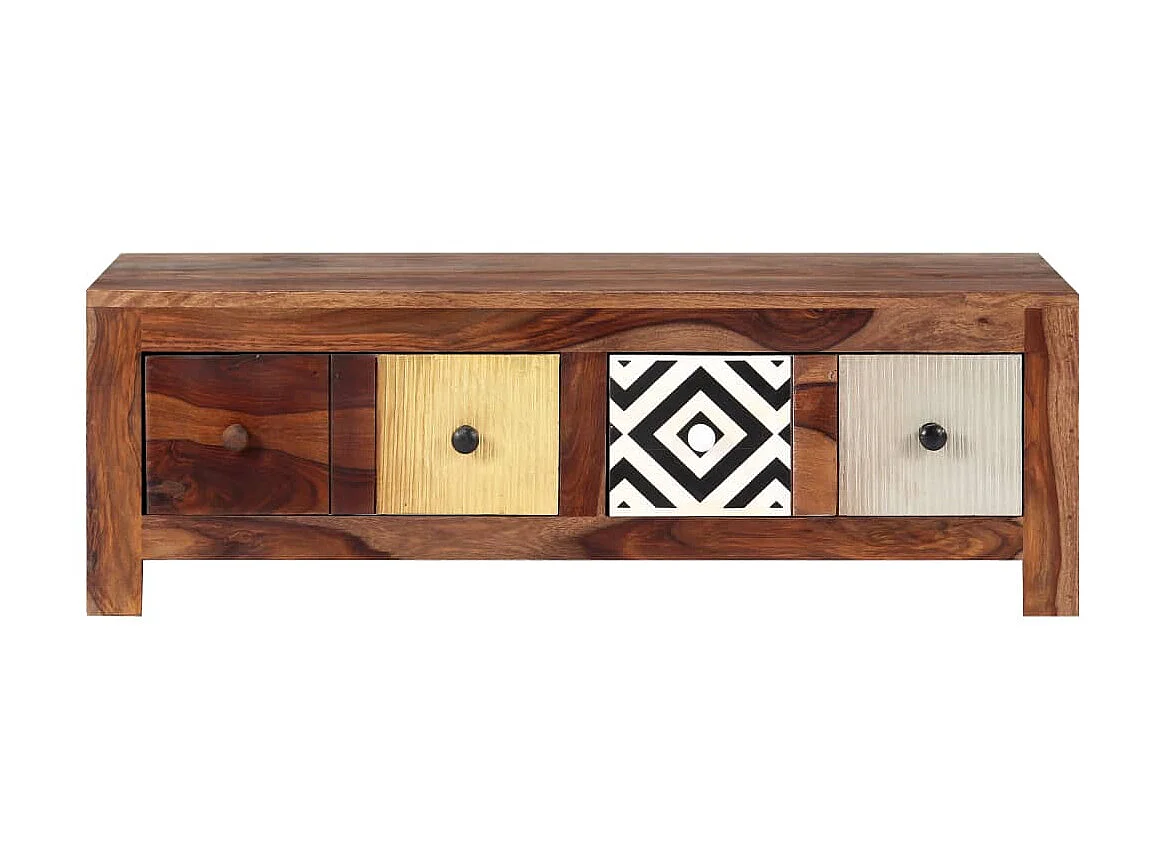 Table basse 90x50x30 cm Bois massif OFR23588 BonneVie Meuble