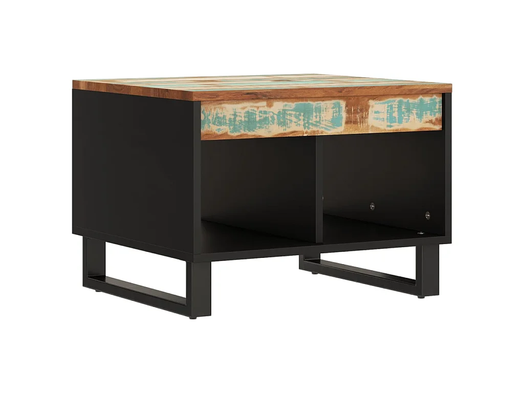 Mesa de centro de madera maciza reciclada 55x50x40 cm ES92782