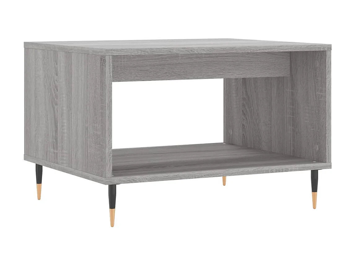 Table basse sonoma gris 60x50x40 cm bois d'ingénierie OFR19639 BonneVie Meuble