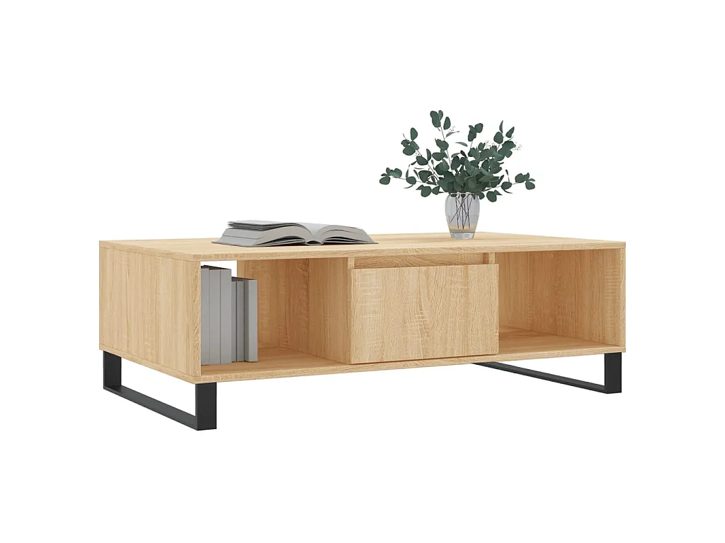 Mesa de centro 104x60x35cm derivados de madeira carvalho sonoma PT612759