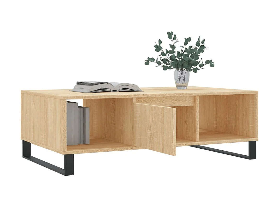 Mesa de centro 104x60x35cm derivados de madeira carvalho sonoma PT612759