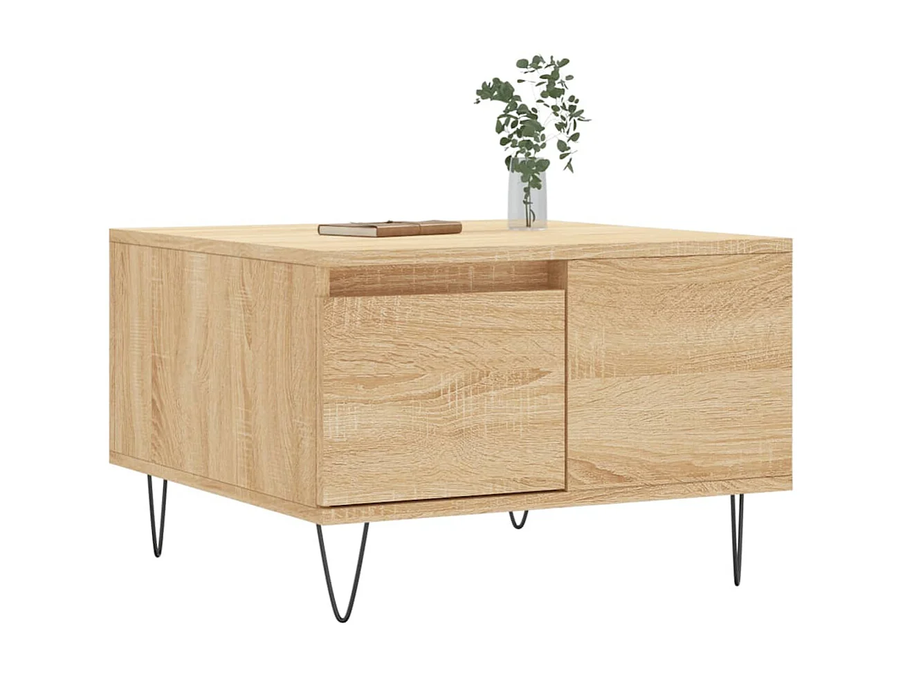 Table basse chêne sonoma 55x55x36,5 cm bois d'ingénierie OFR12853 BonneVie Meuble