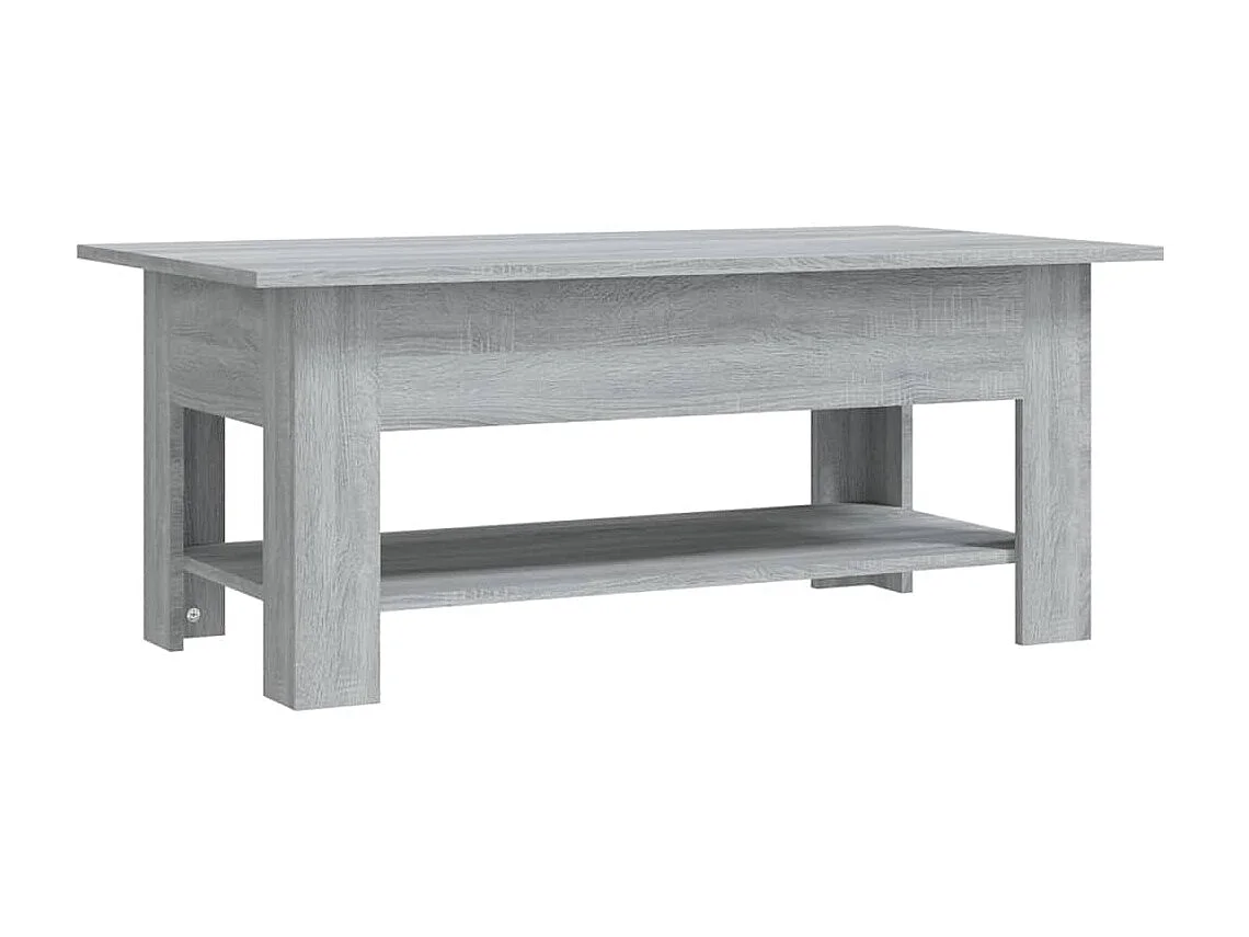 Table basse Sonoma gris 102x55x42 cm Aggloméré OFR21702 BonneVie Meuble
