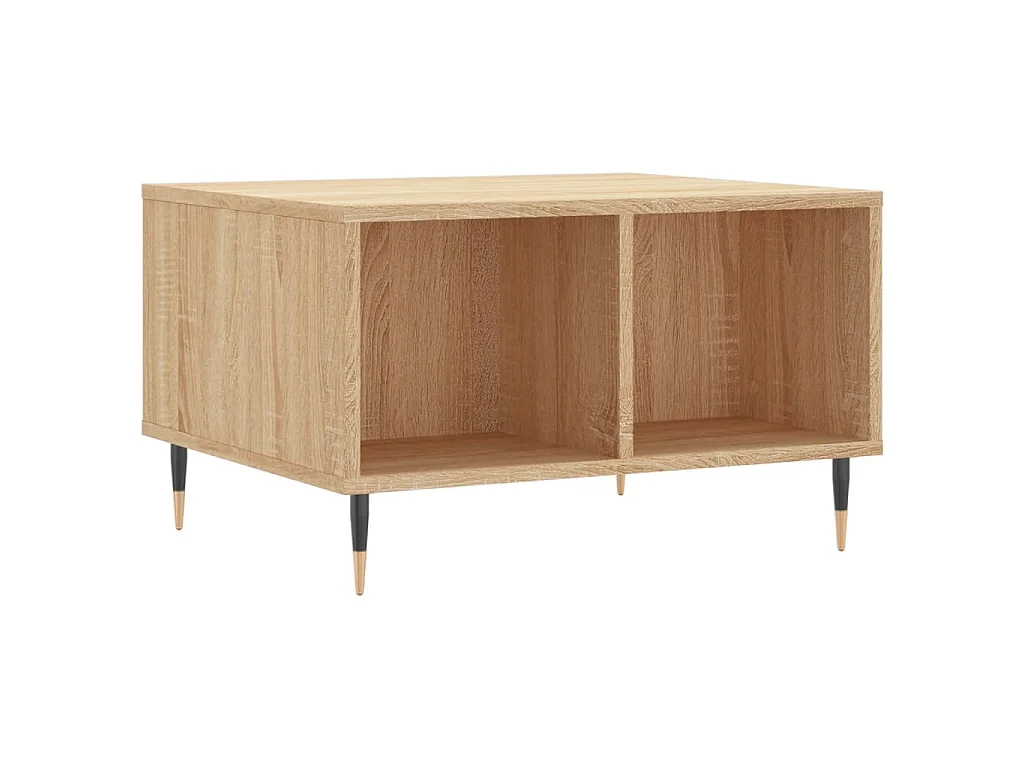 Table basse Chêne sonoma 60x50x36,5 cm Bois d'ingénierie OFR30872 BonneVie Meuble