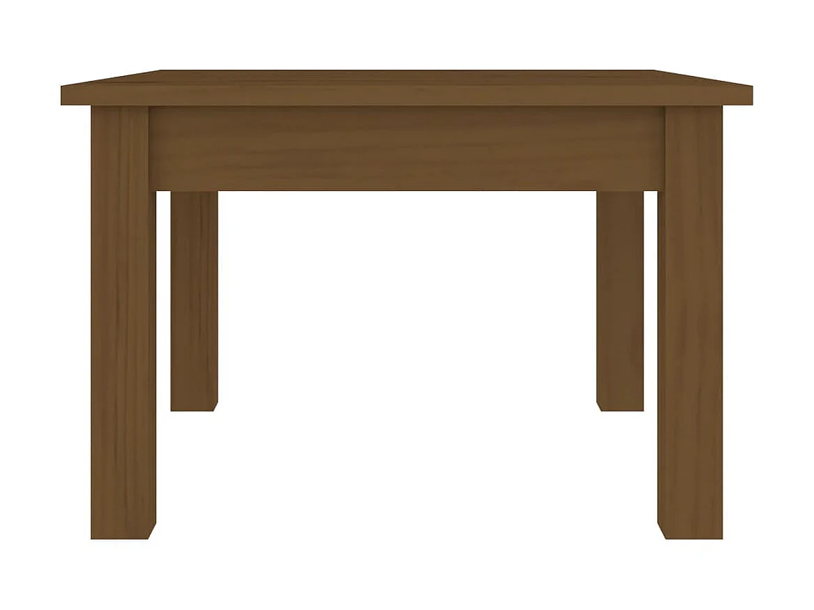Table basse Marron miel 45x45x30 cm Bois massif de pin OFR73943 BonneVie Meuble
