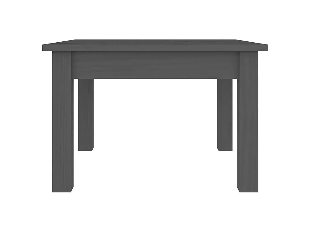 Table basse Gris 45x45x30 cm Bois massif de pin OFR56353 BonneVie Meuble