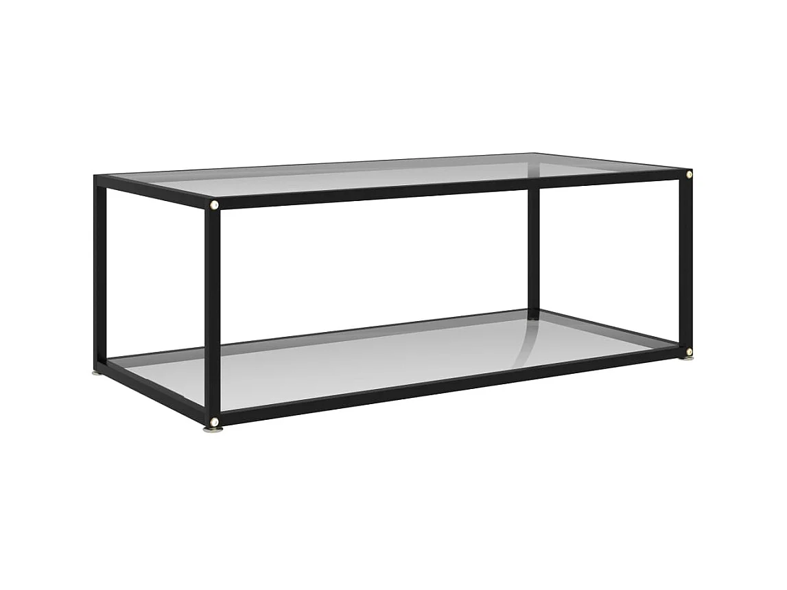 Table basse Transparent 100x50x35 cm Verre trempé OFR83560 BonneVie Meuble