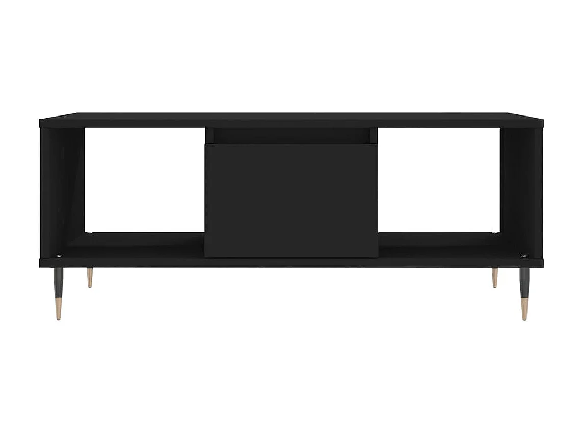 Mesa de centro madera contrachapada negro 90x50x36,5 cm ES14588