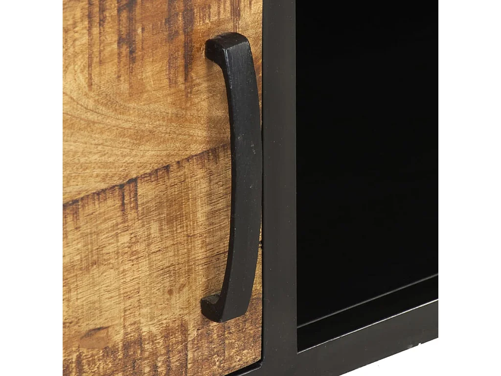 Table basse 105x50x35 cm Bois de manguier brut OFR78497 BonneVie Meuble