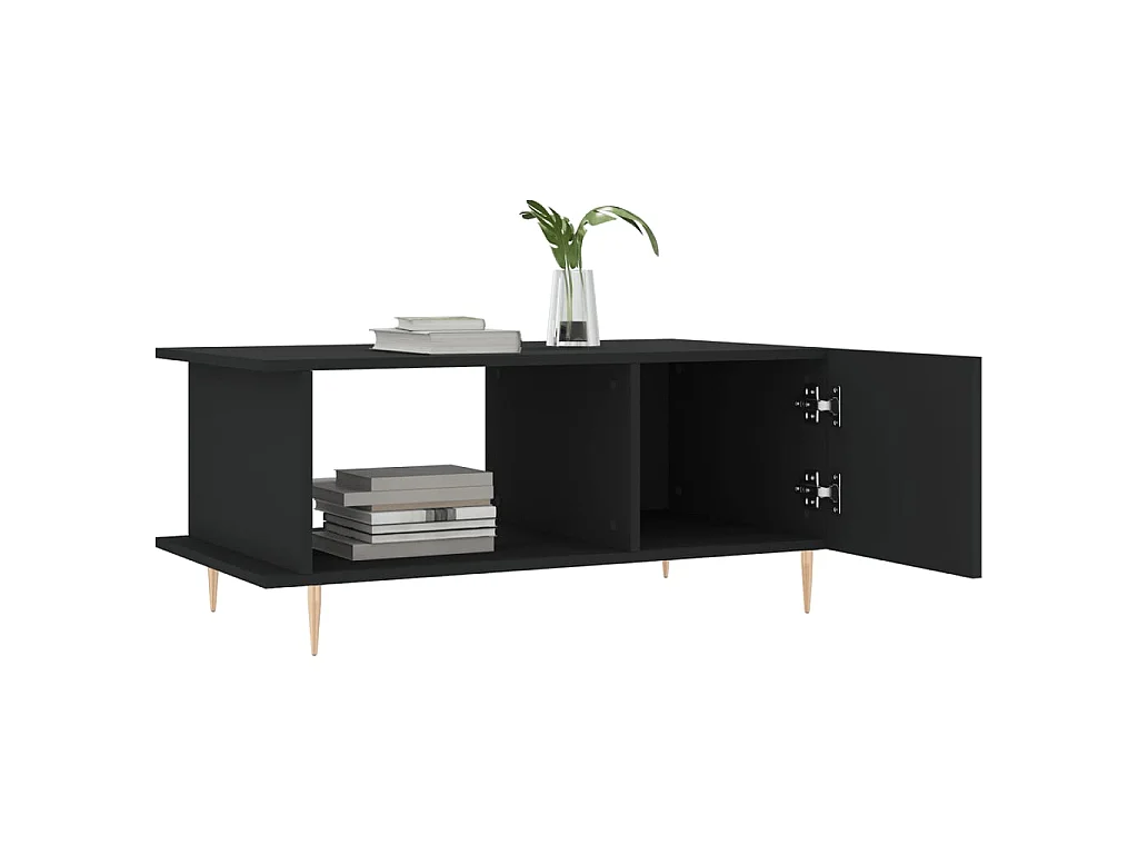 Salontafel 90x50x40 cm bewerkt hout zwart NL16618