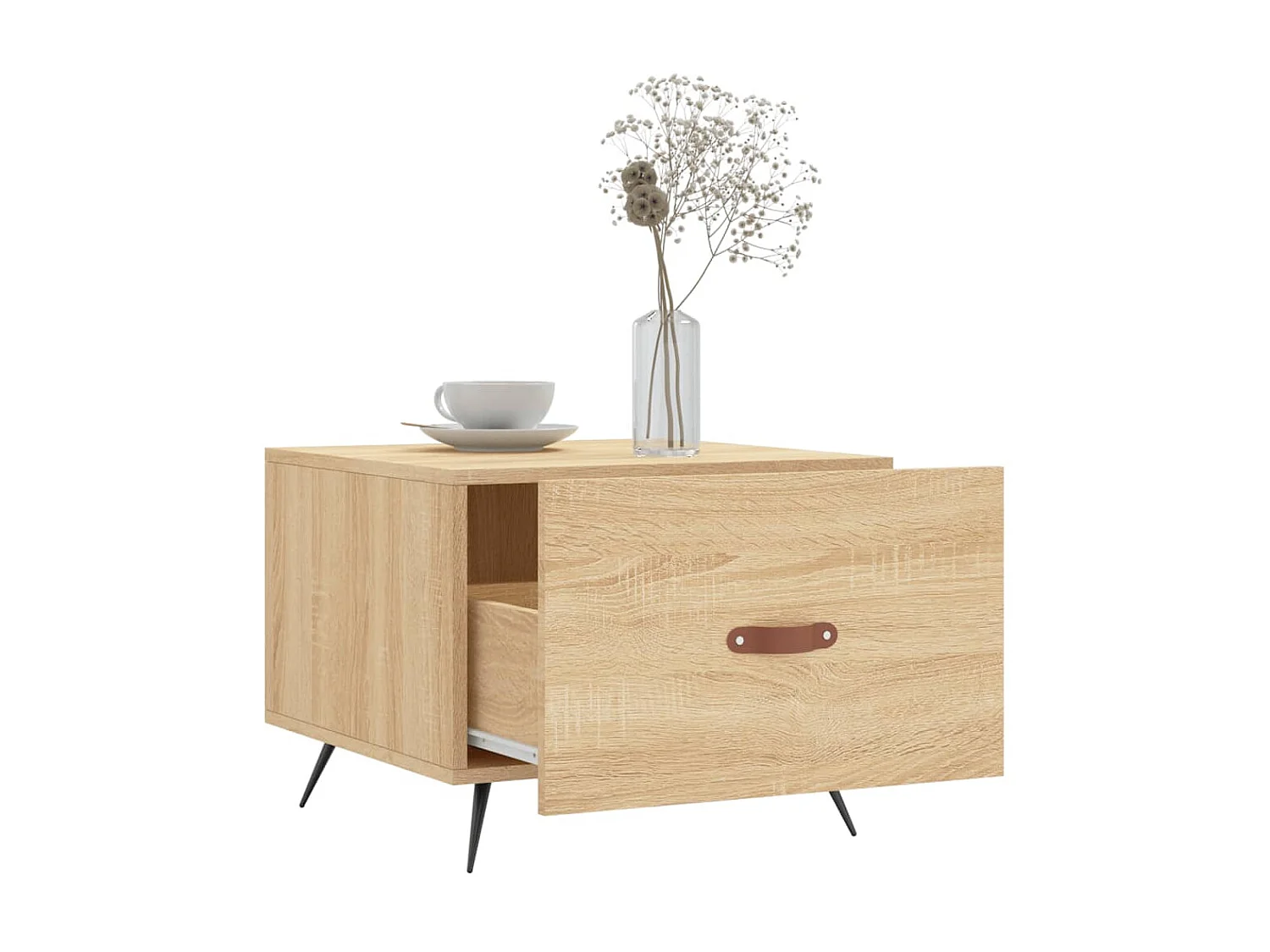 Mesa de centro madera de ingeniería roble Sonoma 50x50x40 cm ES88002