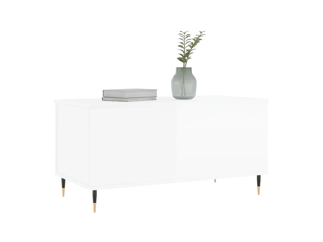 Mesa centro 90x44,5x45 cm derivados de madeira branco brilhante PT481181