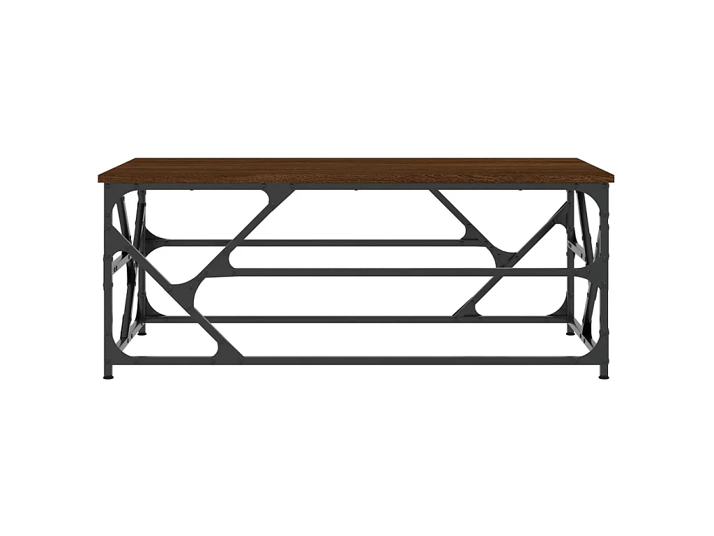 Mesa de centro madera contrachapada roble marrón 100x50x40 cm ES57643