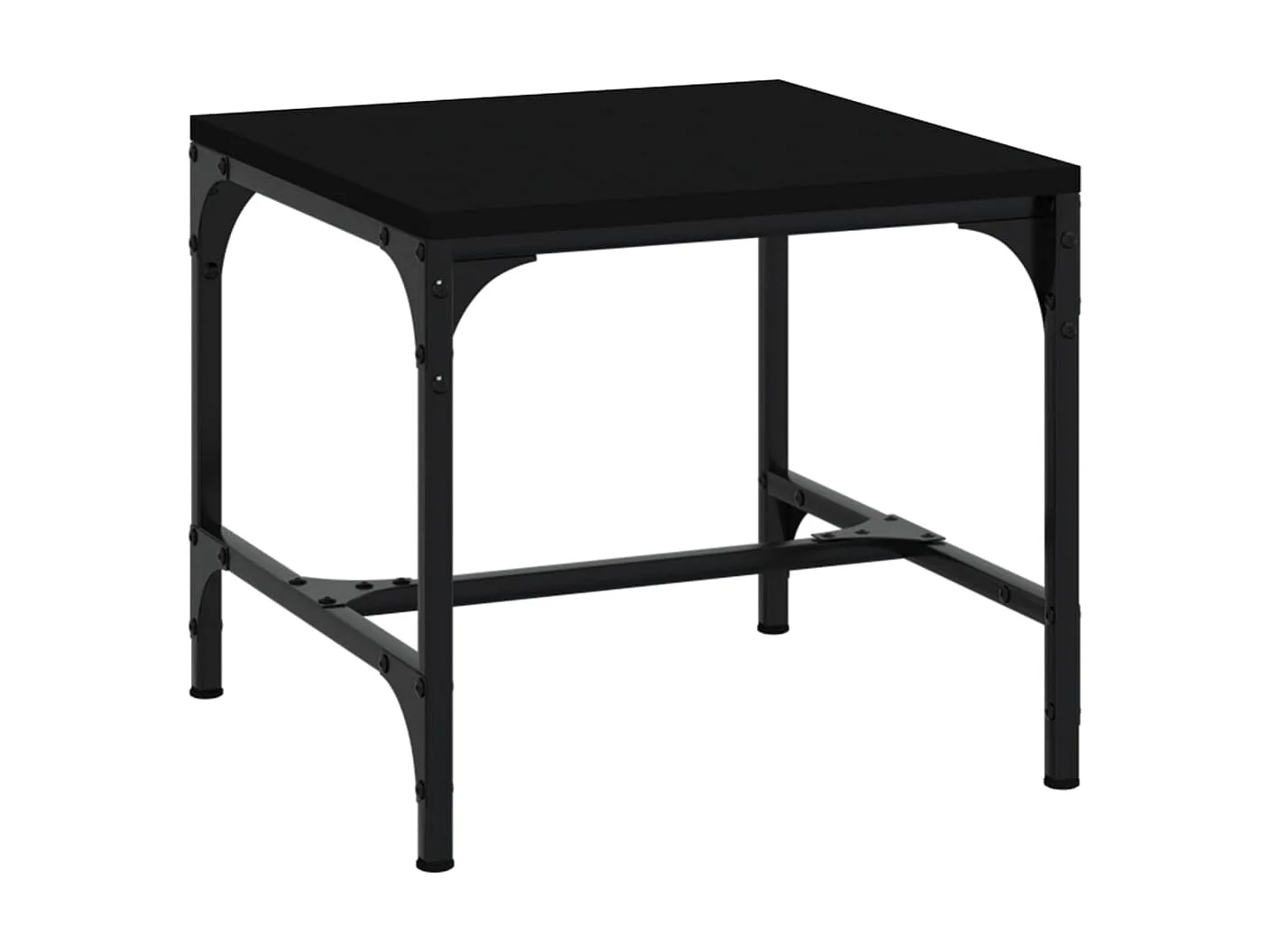 Table basse Noir 50x50x35 cm Bois d'ingénierie OFR55894 BonneVie Meuble