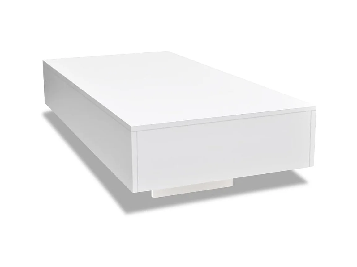 Table basse Haute brillance Blanc OFR53170 BonneVie Meuble
