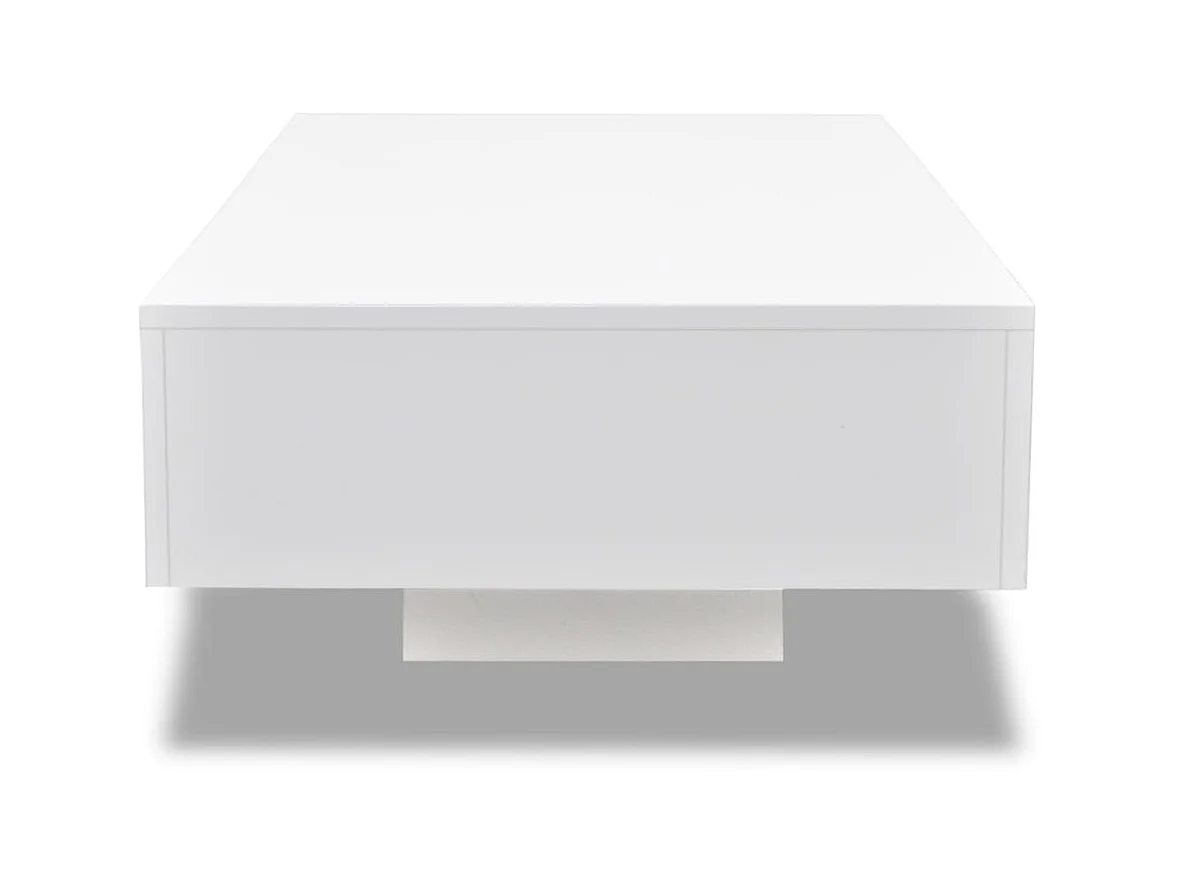 Table basse Haute brillance Blanc OFR53170 BonneVie Meuble