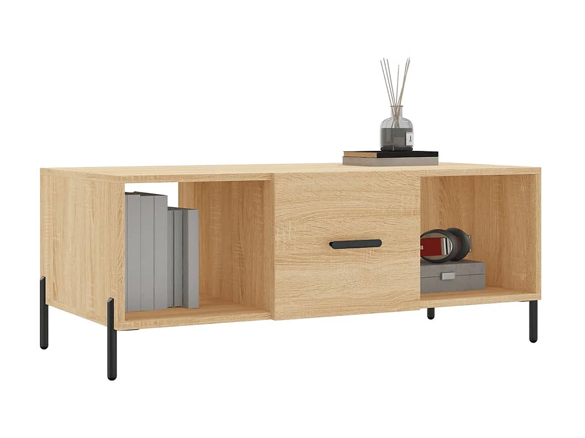 Salontafel 102x50x40 cm bewerkt hout sonoma eikenkleurig NL80984
