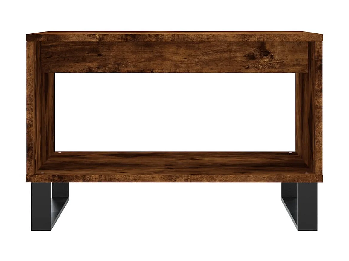 Table basse chêne fumé 60x50x40 cm bois d'ingénierie OFR69119 BonneVie Meuble