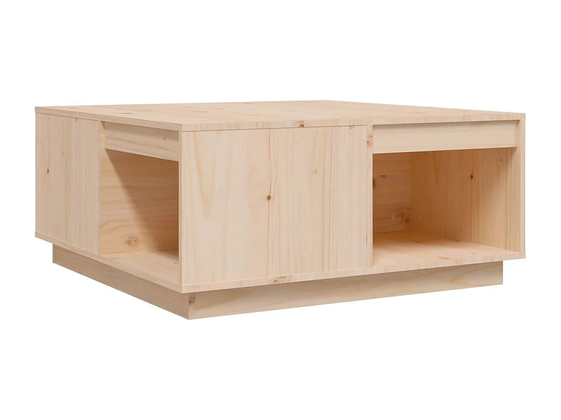 Table basse 80x81x36,5 cm Bois massif de pin OFR51638 BonneVie Meuble