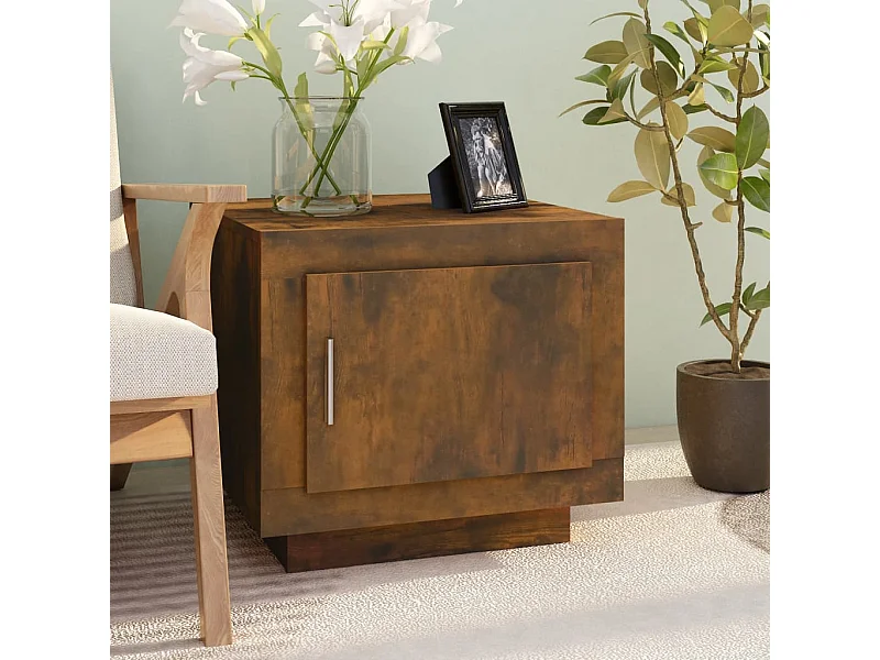 Mesa de centro madera contrachapada roble ahumado 51x50x45 cm ES16519