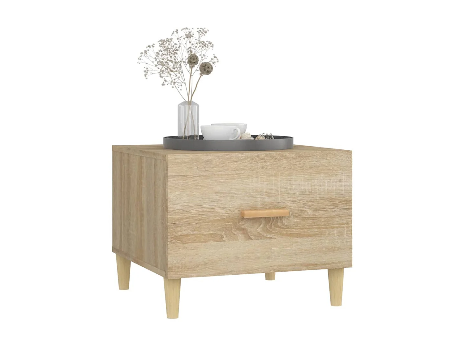 Tables basses 2 pcs chêne sonoma 50x50x40 cm bois d'ingénierie OFR99440 BonneVie Meuble