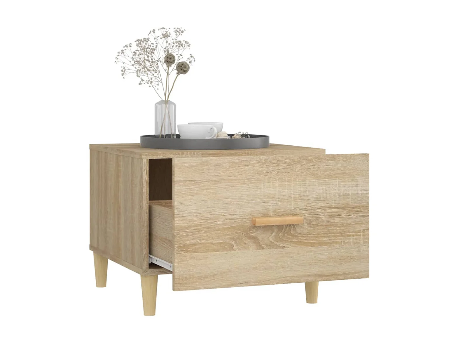 Tables basses 2 pcs chêne sonoma 50x50x40 cm bois d'ingénierie OFR99440 BonneVie Meuble