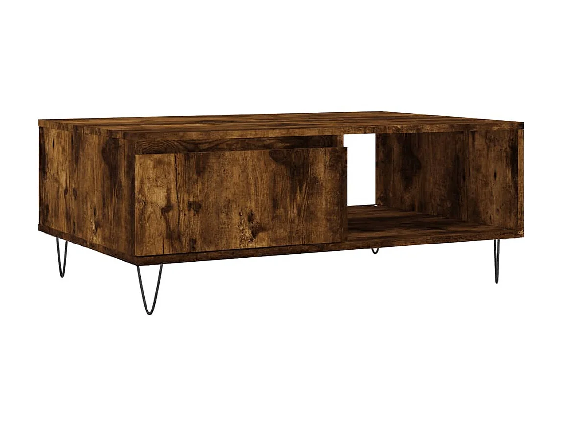 Mesa de centro 90x60x35 cm derivados de madeira carvalho fumado PT218223