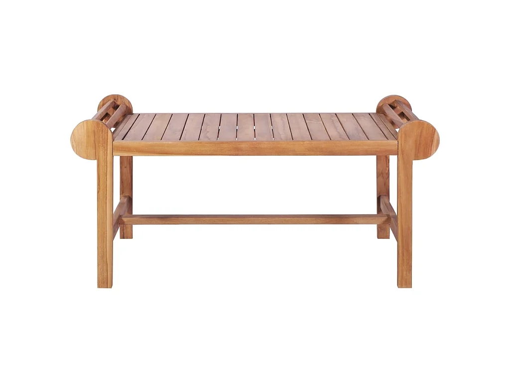 Table basse 100x50x45 cm Teck solide OFR17165 BonneVie Meuble