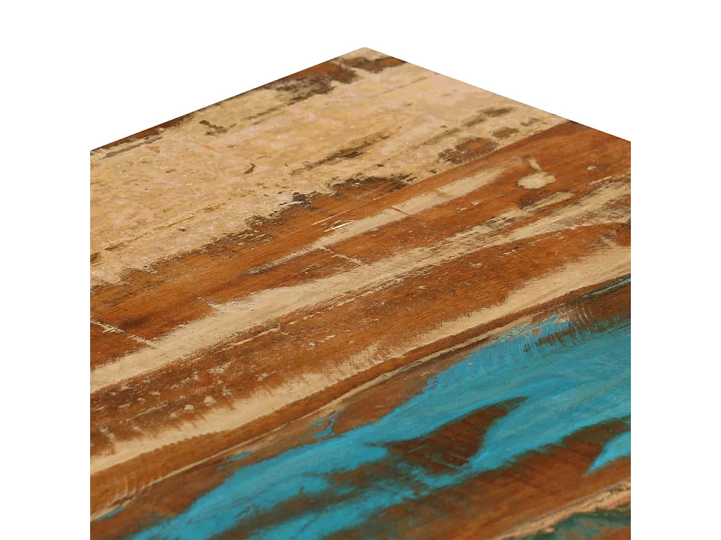 Table basse 100x50x35 cm Bois de récupération solide et acier OFR17356 BonneVie Meuble