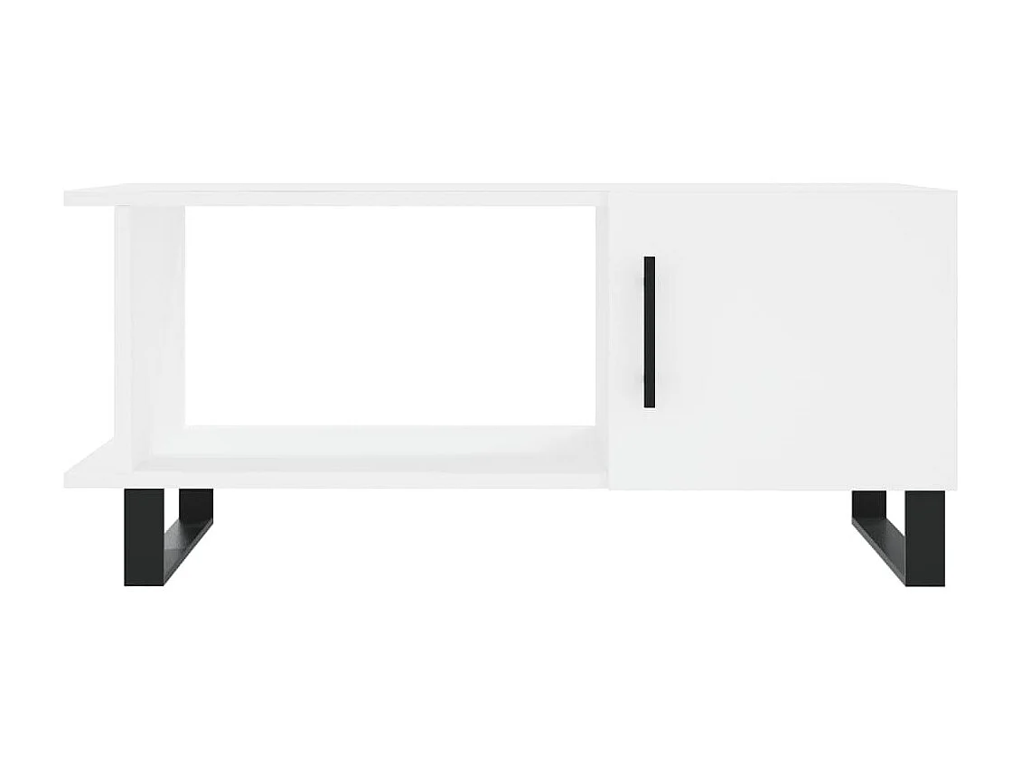 Table basse blanc 90x50x40 cm bois d'ingénierie OFR88987 BonneVie Meuble