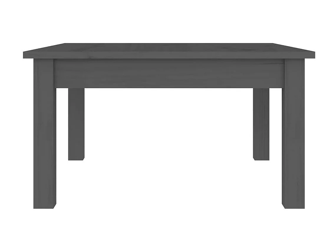 Mesa de centro de madera maciza de pino gris 55x55x30 cm ES22510