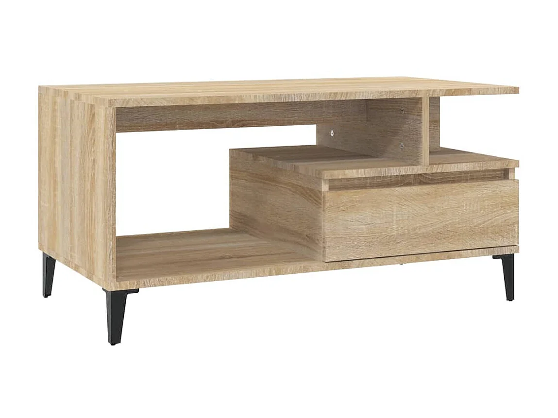 Mesa de centro 90x49x45 cm derivados de madeira carvalho sonoma PT455386