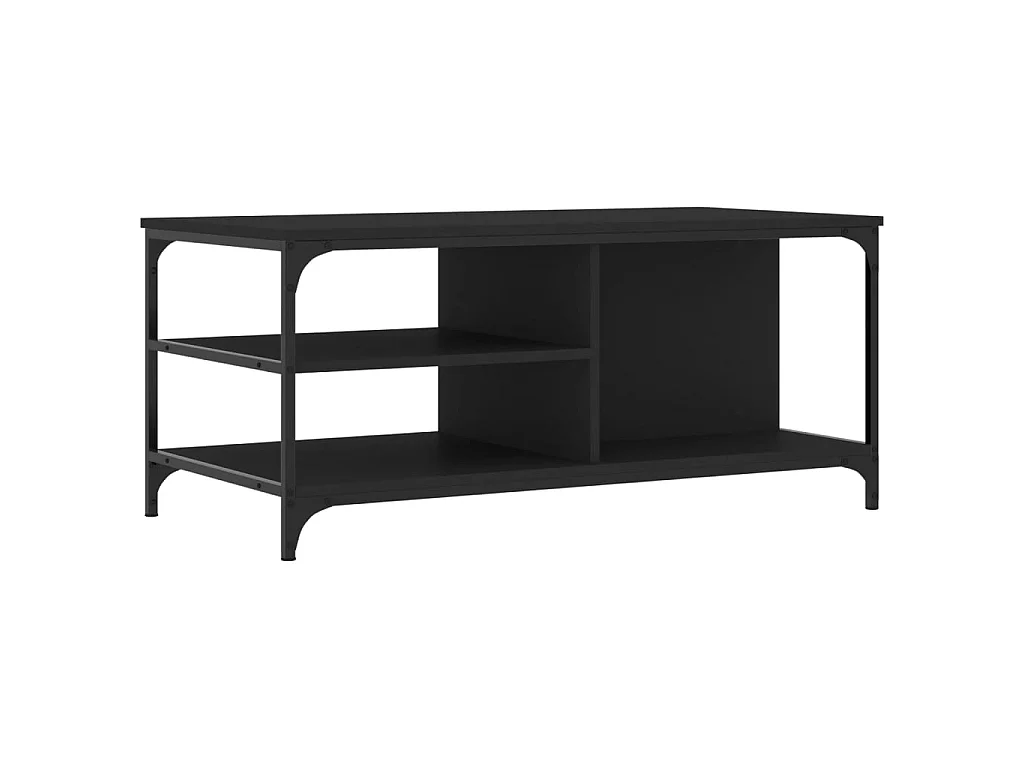 Mesa de centro madera contrachapada negro 100x50x45 cm ES85525