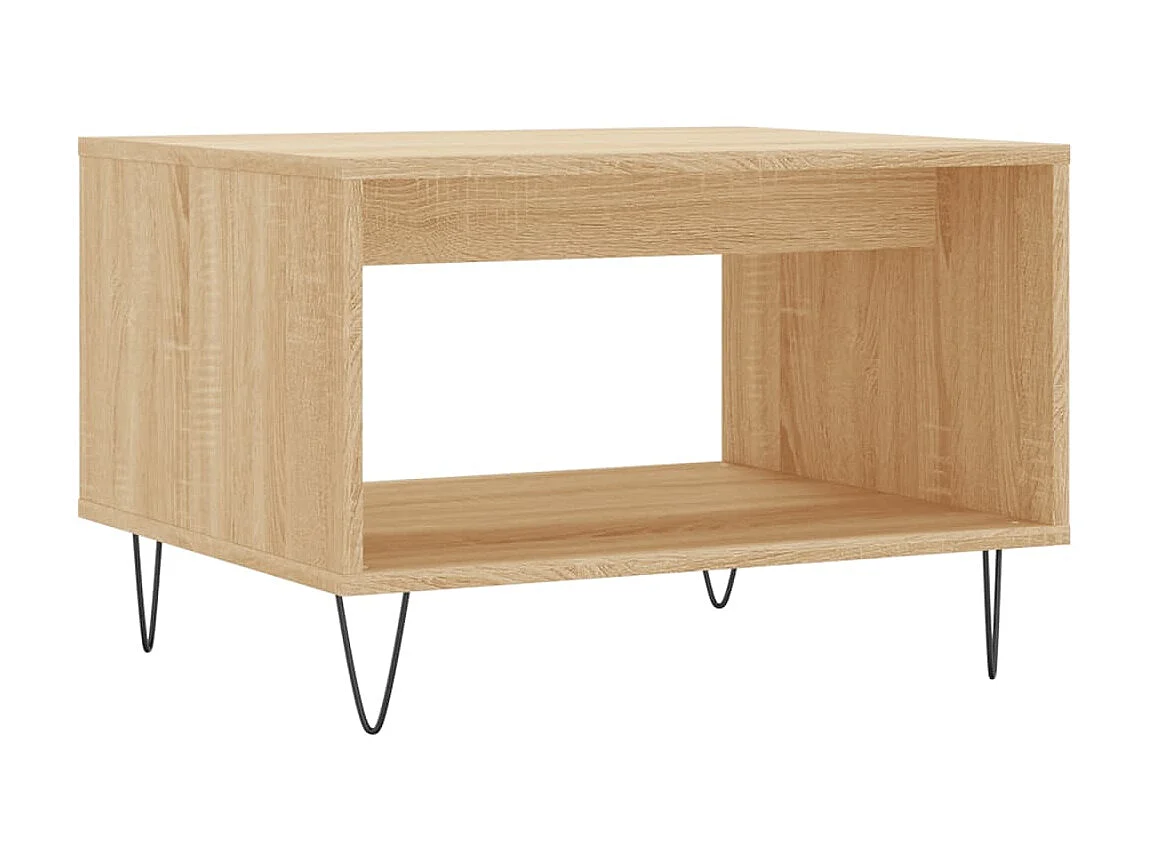 Table basse chêne sonoma 60x50x40 cm bois d'ingénierie OFR94401 BonneVie Meuble