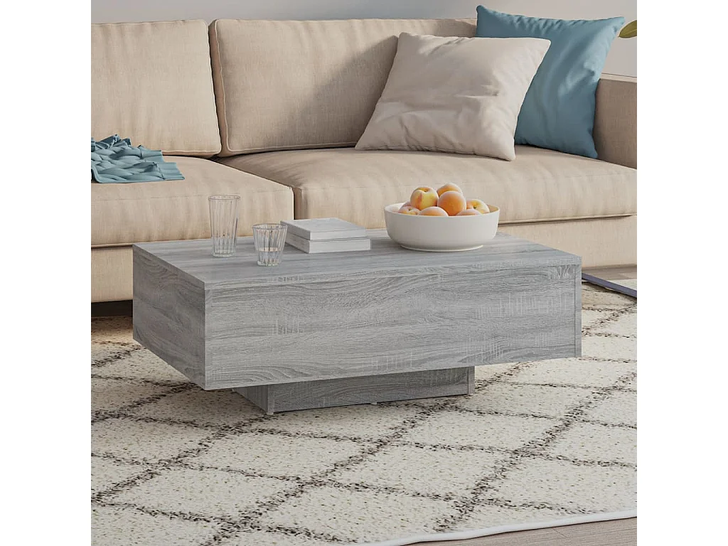 Mesa de centro 85x55x31 cm derivados de madeira cinzento sonoma PT541845