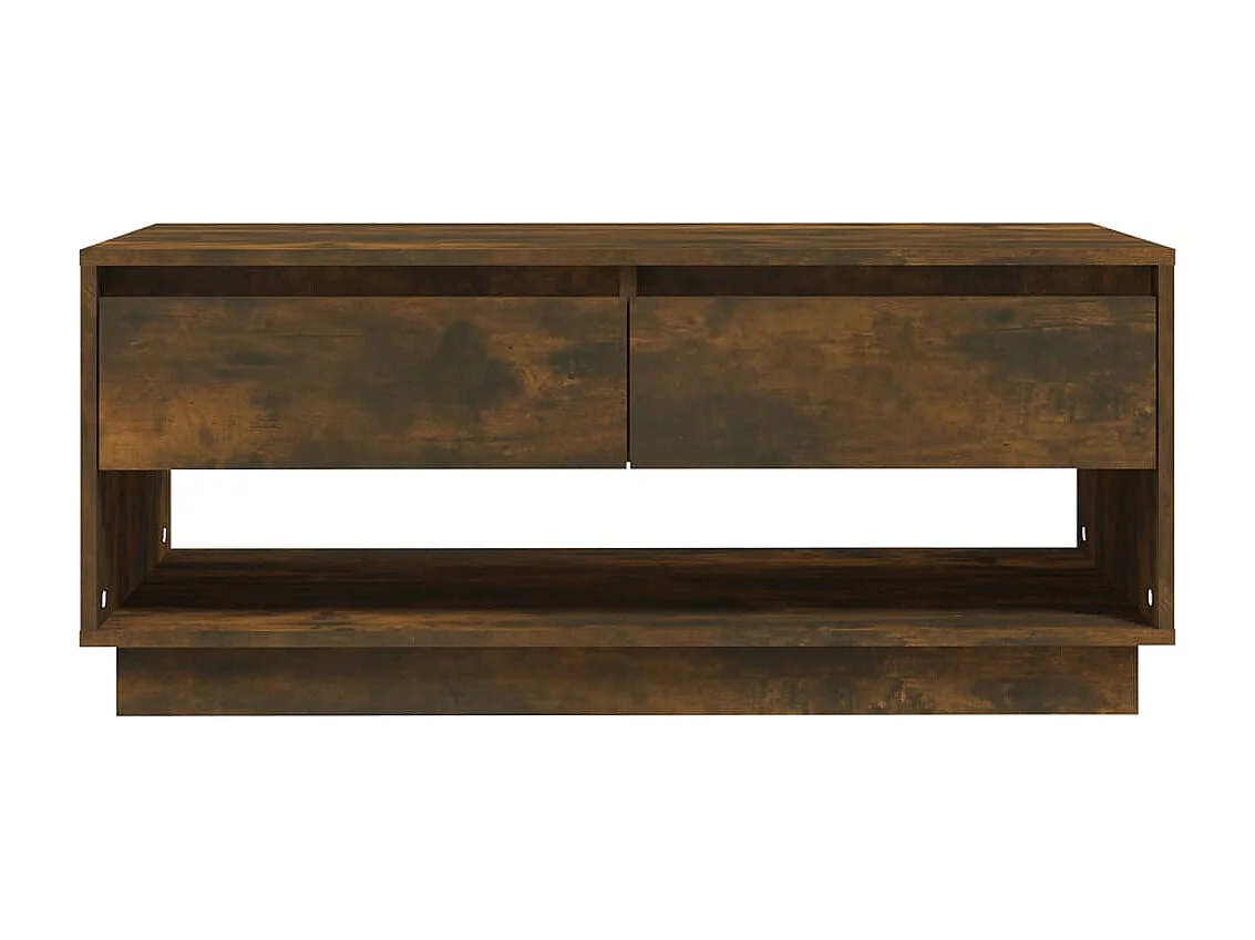 Mesa de centro 102,5x55x44 cm contraplacado cor carvalho fumado PT324472