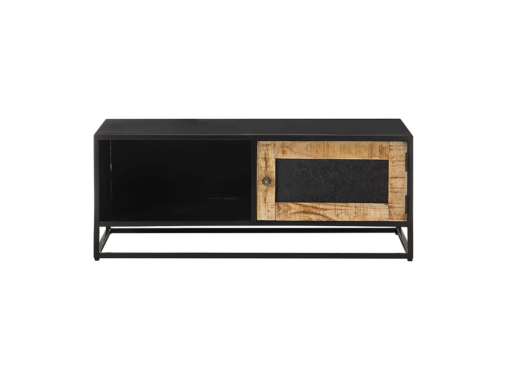 Table basse 90x50x35 cm Bois de manguier brut OFR77267 BonneVie Meuble