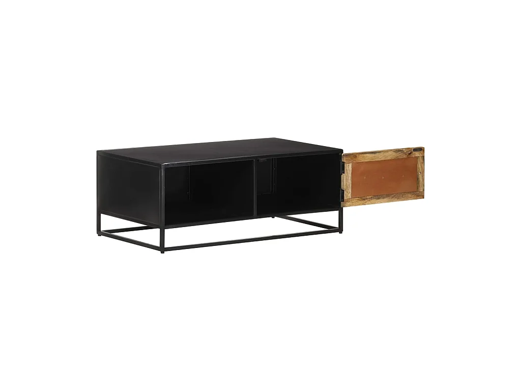 Table basse 90x50x35 cm Bois de manguier brut OFR77267 BonneVie Meuble
