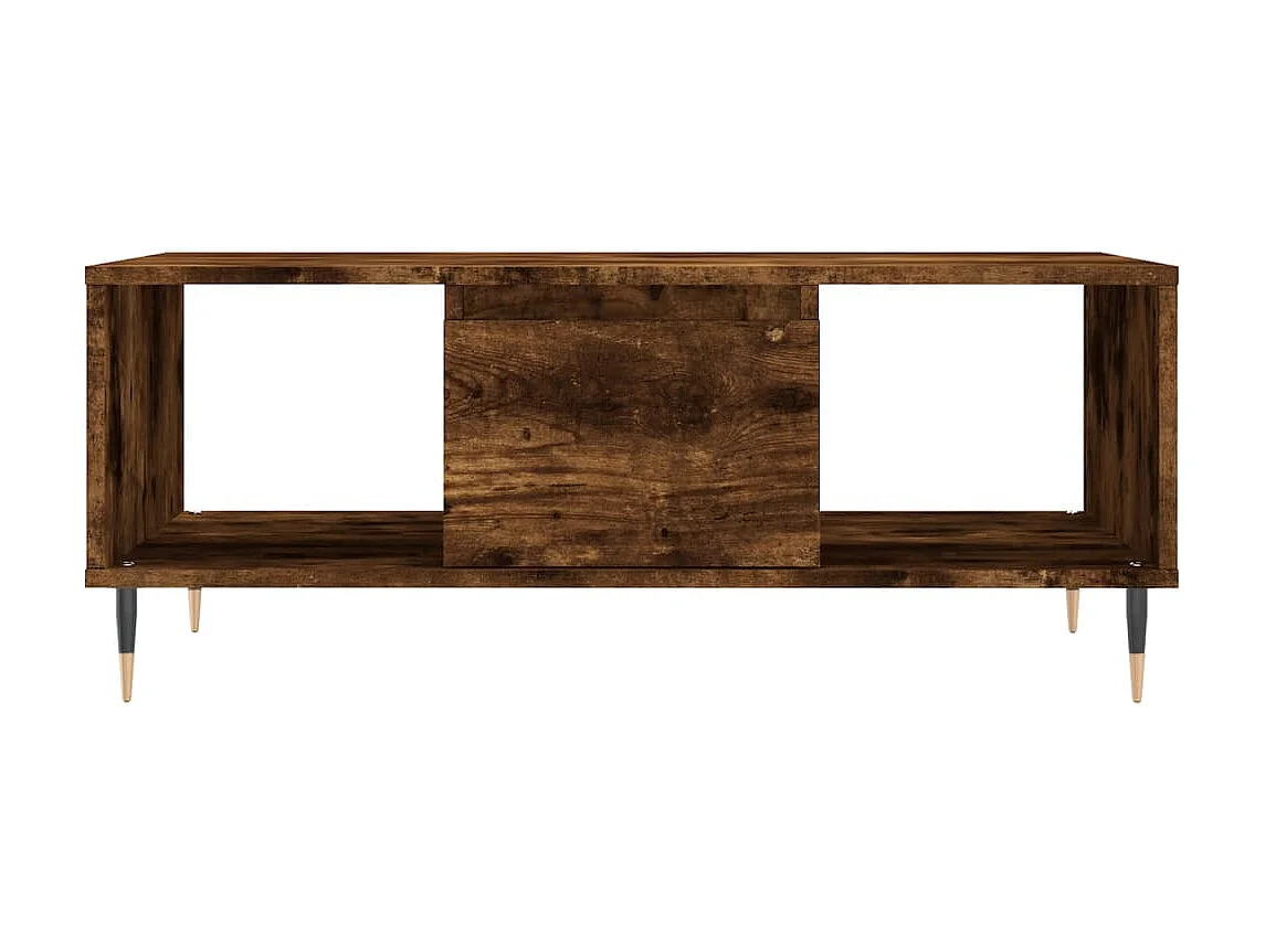 Mesa de centro madera contrachapada roble ahumado 90x50x36,5 cm ES35971