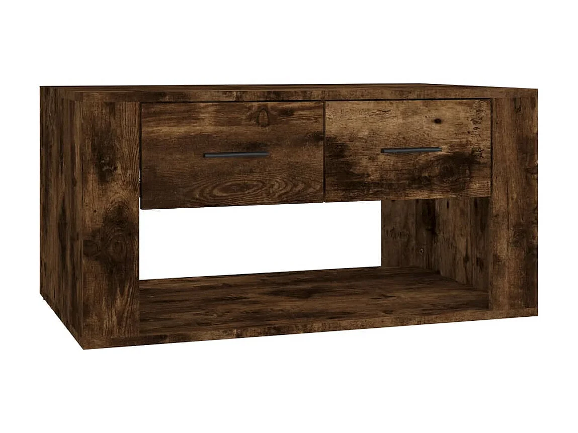 Table basse Chêne fumé 80x50x40 cm Bois d'ingénierie OFR43984 BonneVie Meuble