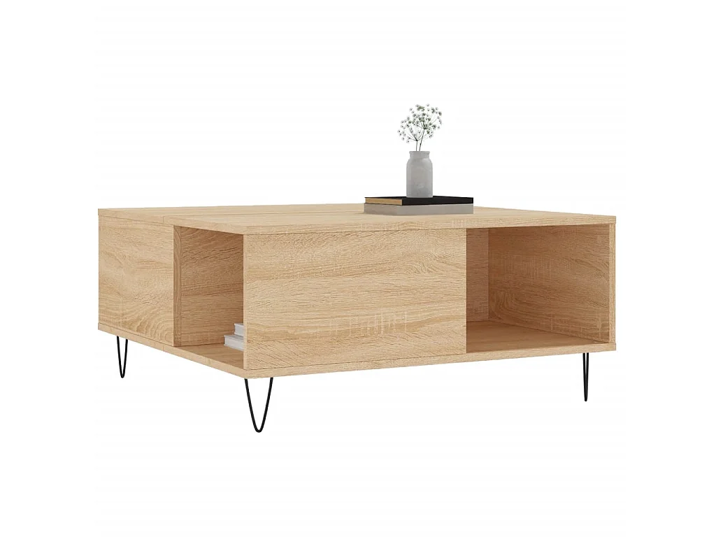 Mesa de centro 80x80x36,5 cm derivados madeira carvalho sonoma PT354438