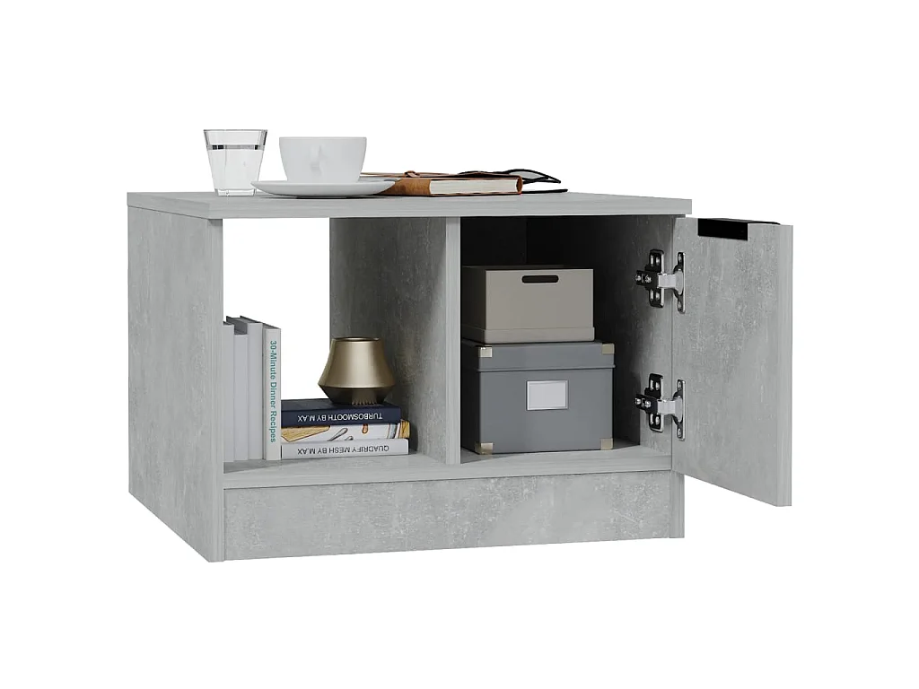 Table basse Gris béton 50x50x36 cm Bois d'ingénierie OFR14404 BonneVie Meuble