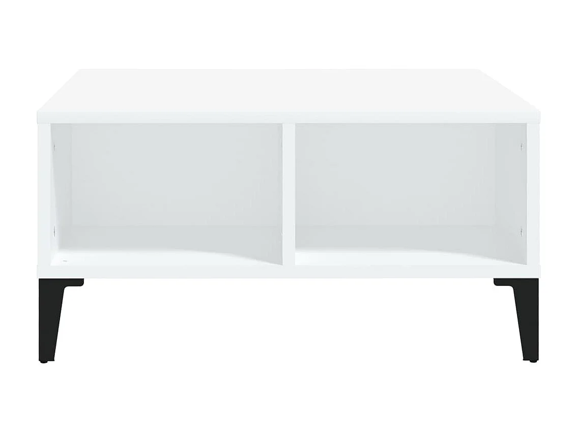 Mesa de centro madera contrachapada blanca 60x60x30 cm ES57065